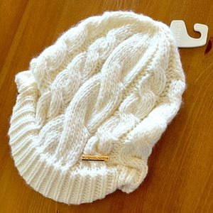 cable knit newsboy hat